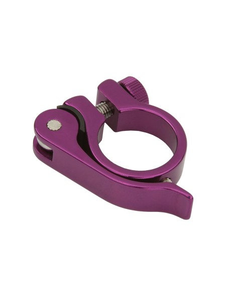 Alloy Seatpost Clamp Outer Diameter 28.6mm W/QR Purple.